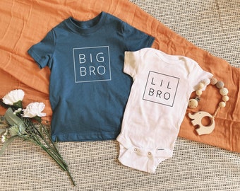 Big brother, Big sis, Lil Bro Shirt | Pregnancy Announcement, Baby announcement, Matching Sibling Shirts, gift for mom (square)