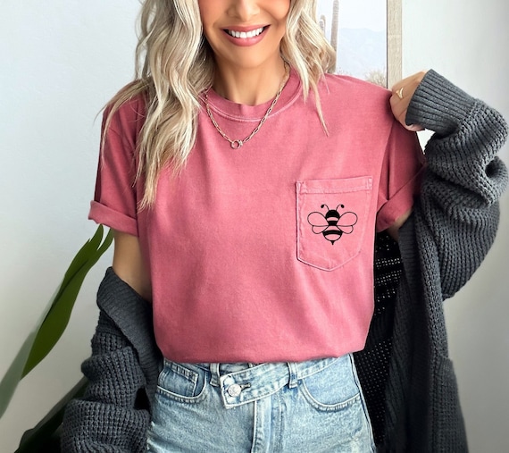 Bee T-shirt, Beekeeper Shirt, Pocket Bee Shirt, Insect Shirts, Earth Day Shirts, Beekeeper Gift, Bee Lover Shirt,Save the Bees Shirt,Bee Tee