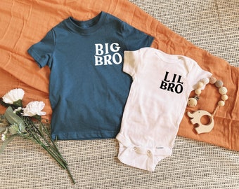 Retro Matching Sibling Shirts, Big Sister, Little Bro, Big Brother, Little Sis Tee, Retro Kids, Toddler, Baby, Girls, Boys, Announcement