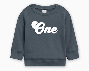 Organic Cotton First Birthday Toddler Pullover Shirt, 1st Birthday Shirt, One Birthday Shirt, One Toddler Shirt, First Birthday Party Shirt