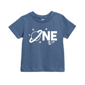 One Space 1st Birthday Shirt, Baby Girls and Baby Boys, First Birthday and Cake Smash Outfit, Retro Vintage One First Birthday Shirt
