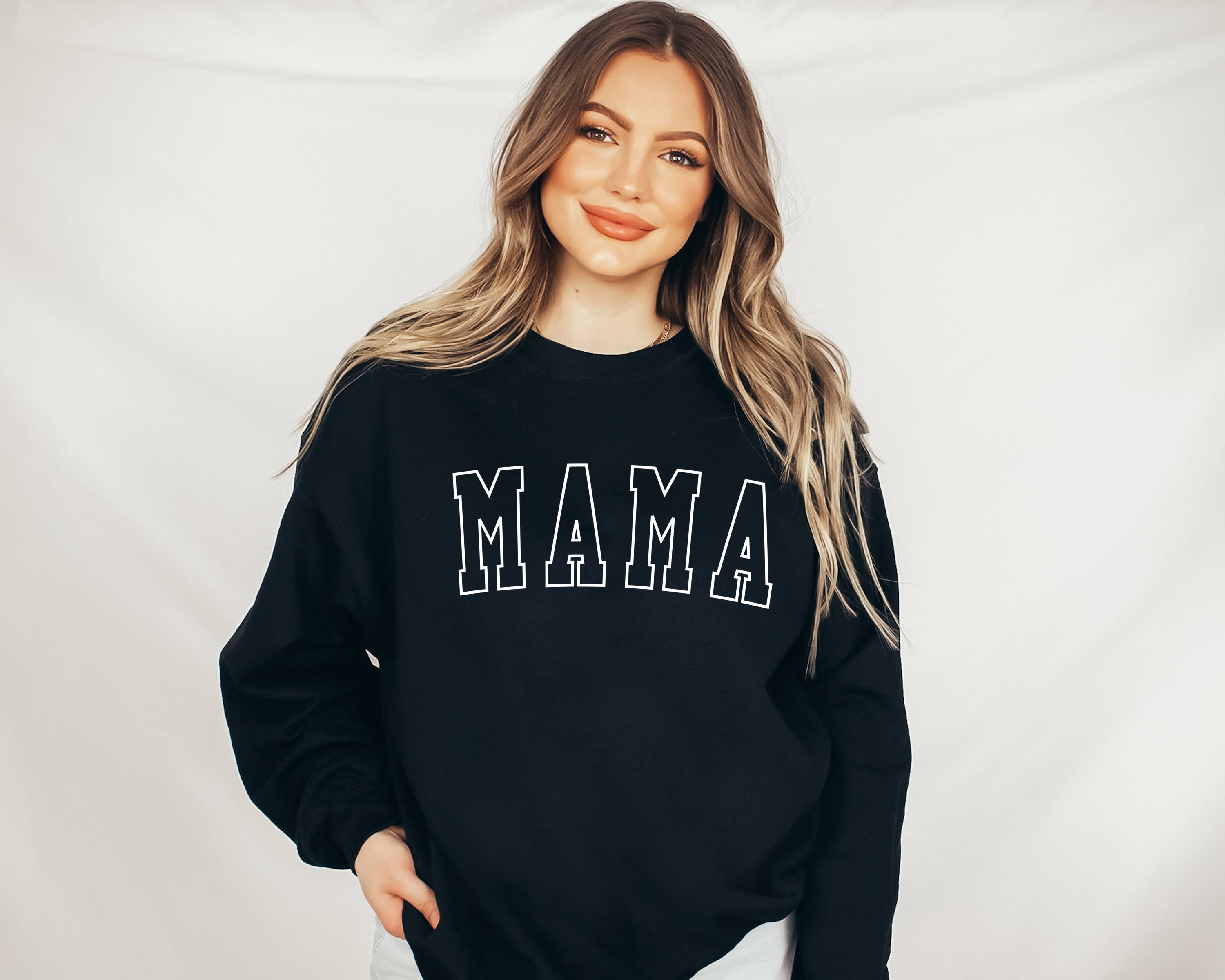 Mama Sweatshirt | Mama Est Sweatshirt, Mothers Day Gift