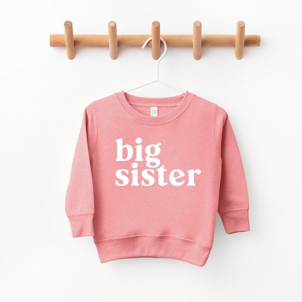 Kids Big Sis Toddler Sweatshirt | Big Sister Shirt, Little Sweatshirt, Big Sister Again, Sibling Announcement, Baby Announcement