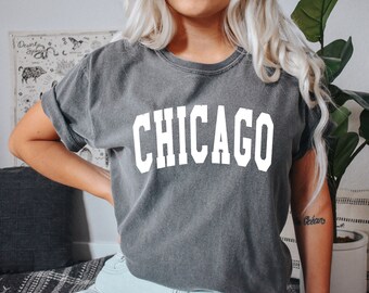 T-shirt aux couleurs du confort Chicago, chemise Chicago, t-shirt Chicago City, t-shirt Chicago, souvenir de Chicago, Chicago, chemise Land of Lincoln Illinois