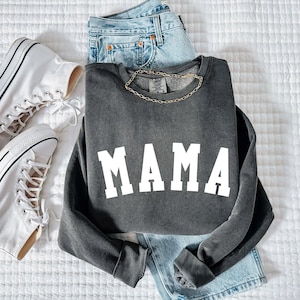 Comfort Colors Mama Mid-weight Vintage Sweatshirt | Mom Sweater, Mother&#39;s day sweatshirt, Gift for mom, Grandma gift, mom shirt, mommy shirt