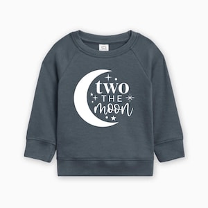 Organic Cotton Two The Moon Shirt, 2nd Birthday Shirt, Two Birthday Shirt, Second Birthday Toddler Tee, 2nd Birthday Boy, Two Shirt Boy