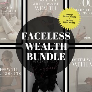 Faceless Wealth Ebook Bundle | Digital | Digital Marketing Ebook MRR | Faceless Marketing | Passive Income | Master Resell Rights | PLR