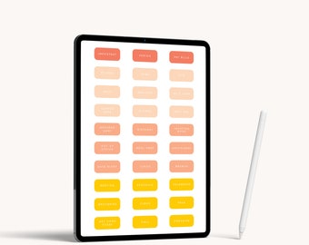Planner Stickers, Digitale Planner Sticker, tägliche Planer Sticker, Digitale Sticker, Haftnotizen, GoodNotes Sticker, Planer, Sticker