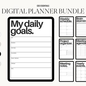 Digital Planner Bundle, Business Planner Bundle, Daily Planner, iPad Planner, GoodNotes Planner, Notability Planner, Canva Template, MRR