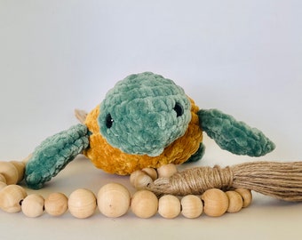 Jumbo crochet turtle plush