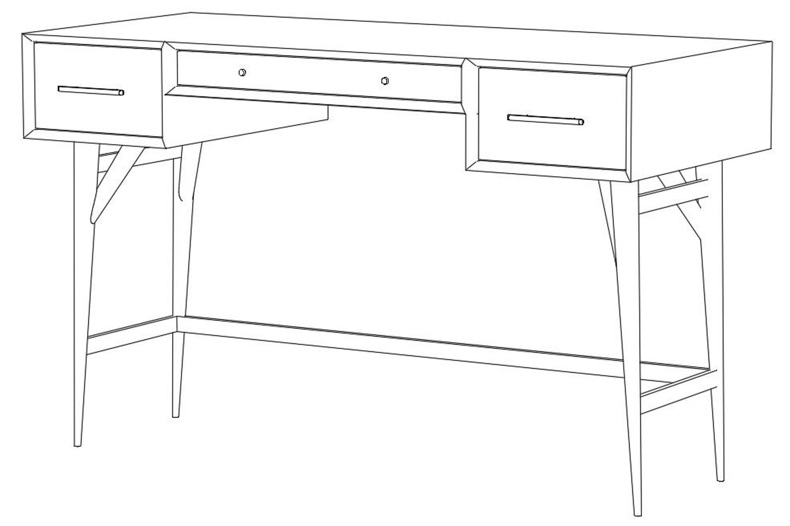 Handmade Midcentury Modern Desk Plans Furniture DIY (Download Now) Etsy