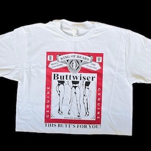 Buttweiser cropped top t shirt