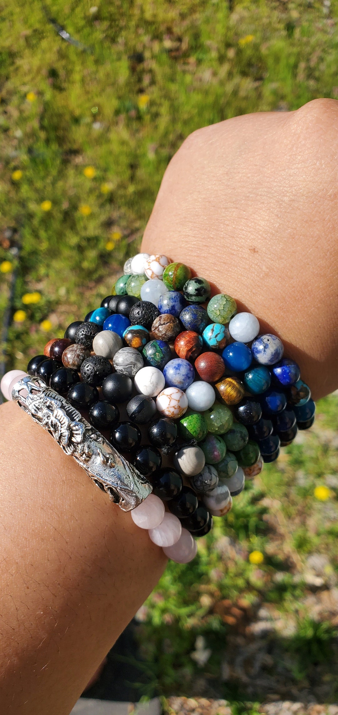 Universal Beaded Stretch Cord Bracelets Etsy