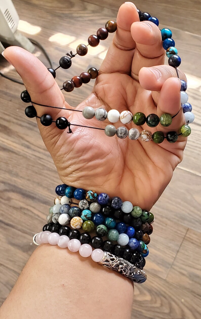 Universal Beaded Stretch Cord Bracelets Etsy