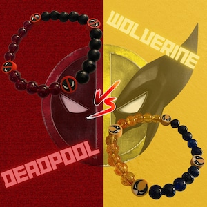 Deadpool/Wolverine Beaded Bracelets