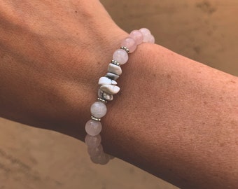Zelfliefde en ondersteuning Edelsteen/kristallen armband