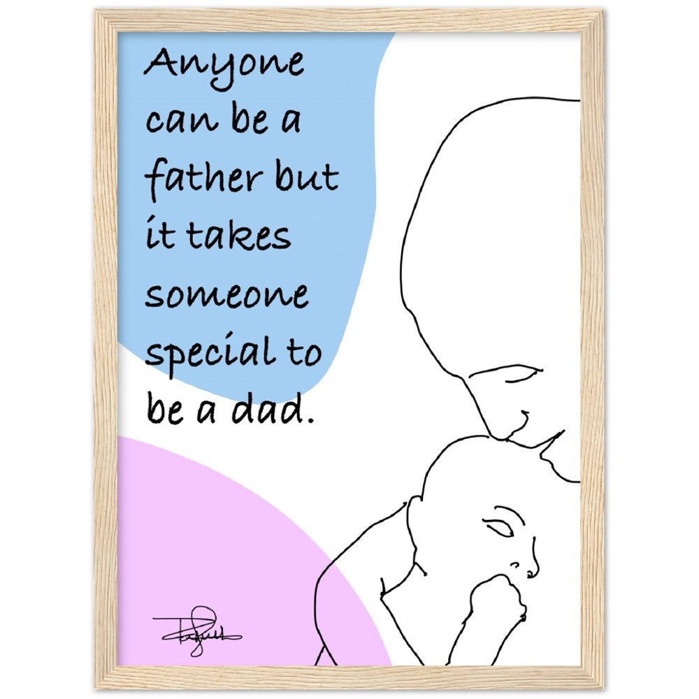 Un Cadeau Spécial Pour Un Nouveau Papa. à Papa Le Jour de La Fête Des Mères, Papa, Affiche Encadrée 