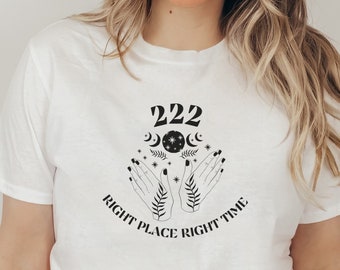 222 Angel Number Numerology Angel Numbers Angel Aesthetic Mystical Shirt Angel Shirt Celestial Shirt Good Energy Shirt Angel Core