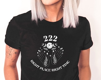 222 Angel Number Numerology Angel Numbers Angel Aesthetic Mystical Shirt Angel Shirt  Celestial Shirt Good Energy Shirt