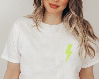 VSCO Shirt Lightning Bolt Shirt Y2K Shirt Preppy Clothes Trendy Clothes Aesthetic Clothes Indie Clothes Preppy Crewneck Preppy Aesthetic Y2K
