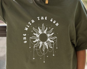 Celestial Shirt Sunshine Shirt Mystical Shirt Zen Shirt Boho Sun and Moon Shirt Hippie Shirt Bohemian Sun and Moon Vintage Oversized