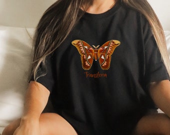 Butterfly Top Butterfly Tshirt Butterfly Wings Gardening Shirt Meditation Shirt Self Love Shirt Botanical Shirt Insect Shirt Cottagecore