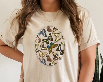 Butterfly Top Butterfly Tshirt Butterfly Wings Gardening Shirt Meditation Shirt Self Love Shirt Botanical Shirt Insect Shirt Cottagecore