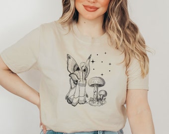 Grunge Fairycore Fairycore Clothes Cottagecore Sweater Cottagecore Clothing Mushroom Shirt Fairy Shirt Butterfly Tshirt Witchy Shirt