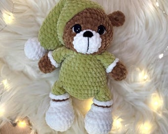 Wzór szydełkowy: Śpiący Miś - Pluszowy Śpiący Miś Amigurumi - Pobierz PDF natychmiast