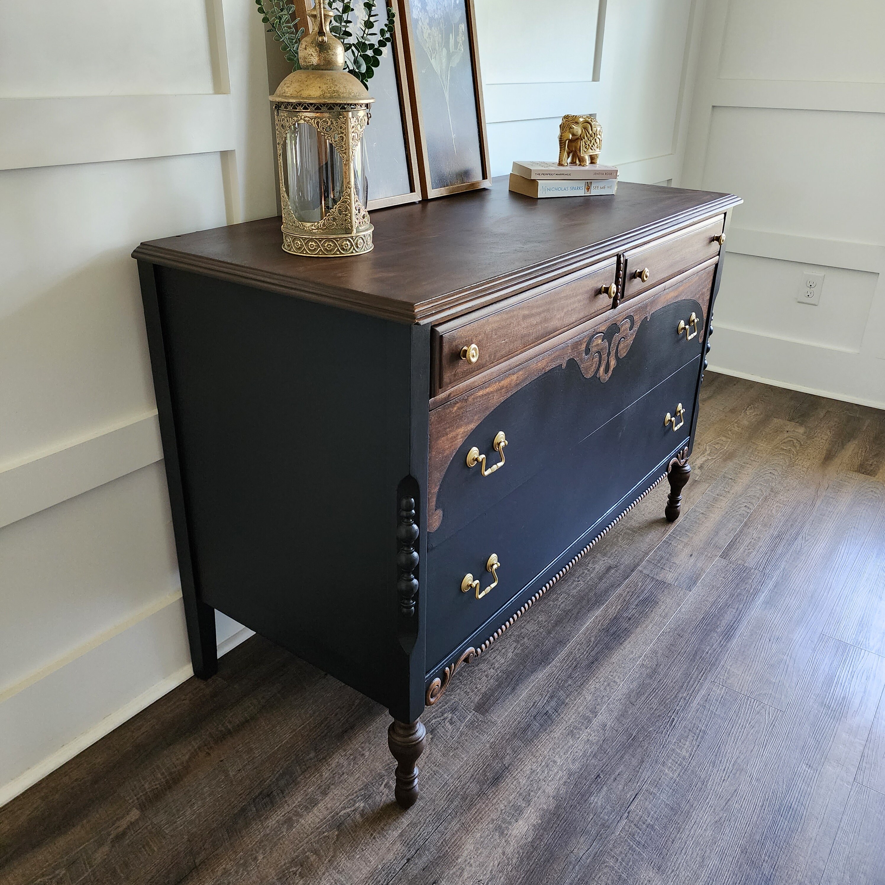 SOLD Refinished Antique Buffet / Large Dresser - Etsy