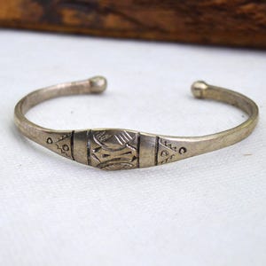 Handmade Tuareg Metal Bangle Bracelet, Ethnic Tribal Cuff Jewelry, Unique Unisex Gifts