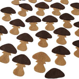 Felt Mushrooms| 40 Pre-cut Toadstool Shapes for DIY Sewing Crafts |  Precut Felt Mushroom Die Cut Felt Embellishments