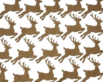 Felt Reindeer Cut Outs |  | DIY Die Cut Deer Embellishments | Pre-cut Shapes for DIY Sewing Crafts | Christmas Shapes