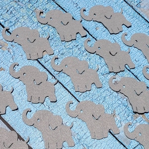 24 Gray Felt Elephants | Pre-cut Shapes for DIY Sewing Crafts | Die Cut Elephant Craft Felt