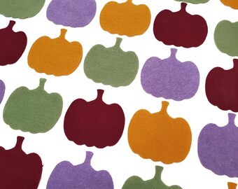 24 Felt Pumpkins | Pre-cut Shapes for DIY Sewing Crafts | Die Cut Pumpkin Halloween Craft Felt Jack-o-lantern