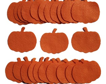 24 Felt Pumpkins | Pre-cut Shapes for DIY Sewing Crafts | Die Cut Pumpkin Halloween Craft Felt Jack-o-lantern