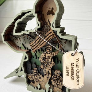 Army Retirement Gift Personalized Military Going Away Deployment Plaque Soldier Boyfriend Promotion Ceremony Veteran Keepsake Graduation PCS