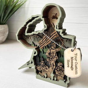 Military Retirement Personalized Army Deployment Plaque Soldier Boyfriend Gift Promotion Ceremony Veteran Keepsake Graduation PCS