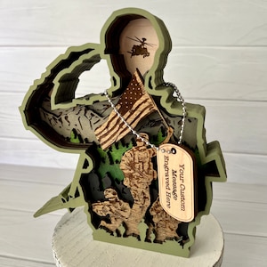 Army Retirement Gift Personalized Military Going Away Deployment Plaque Soldier Boyfriend Promotion Ceremony Veteran Keepsake Graduation PCS
