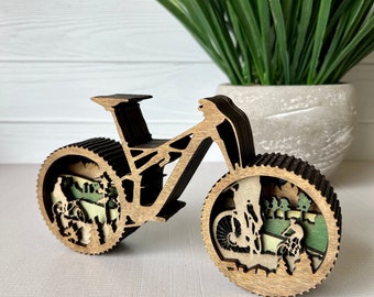 Mountain Bike Art MTB Theme Decor Bike Gift Idea