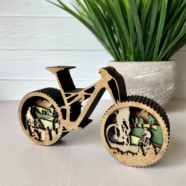 Mountain Bike Art MTB Theme Decor Bike Gift Idea