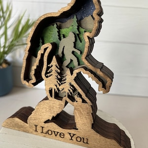 Bigfoot Cryptid Trophy PNW Sasquatch Name Decor Pacific Northwest