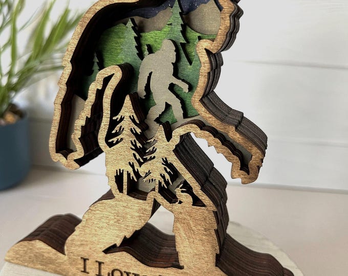 Bigfoot Keepsake Sasquatch Gift Cryptozoology Pacific Northwest Art