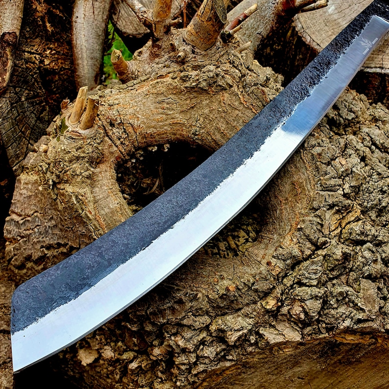 Machete Parang knife Parang Hand-Made Outdoor Camping Stag Forged Hunter Gift for Him Valentines for Her Horn image 6
