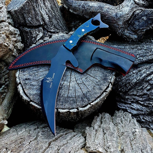 Karambit | Knife | Tactical | Hand-Made knife | Outdoor | Camping | Forged Hunter |Machete | Gift for him/her | Defence