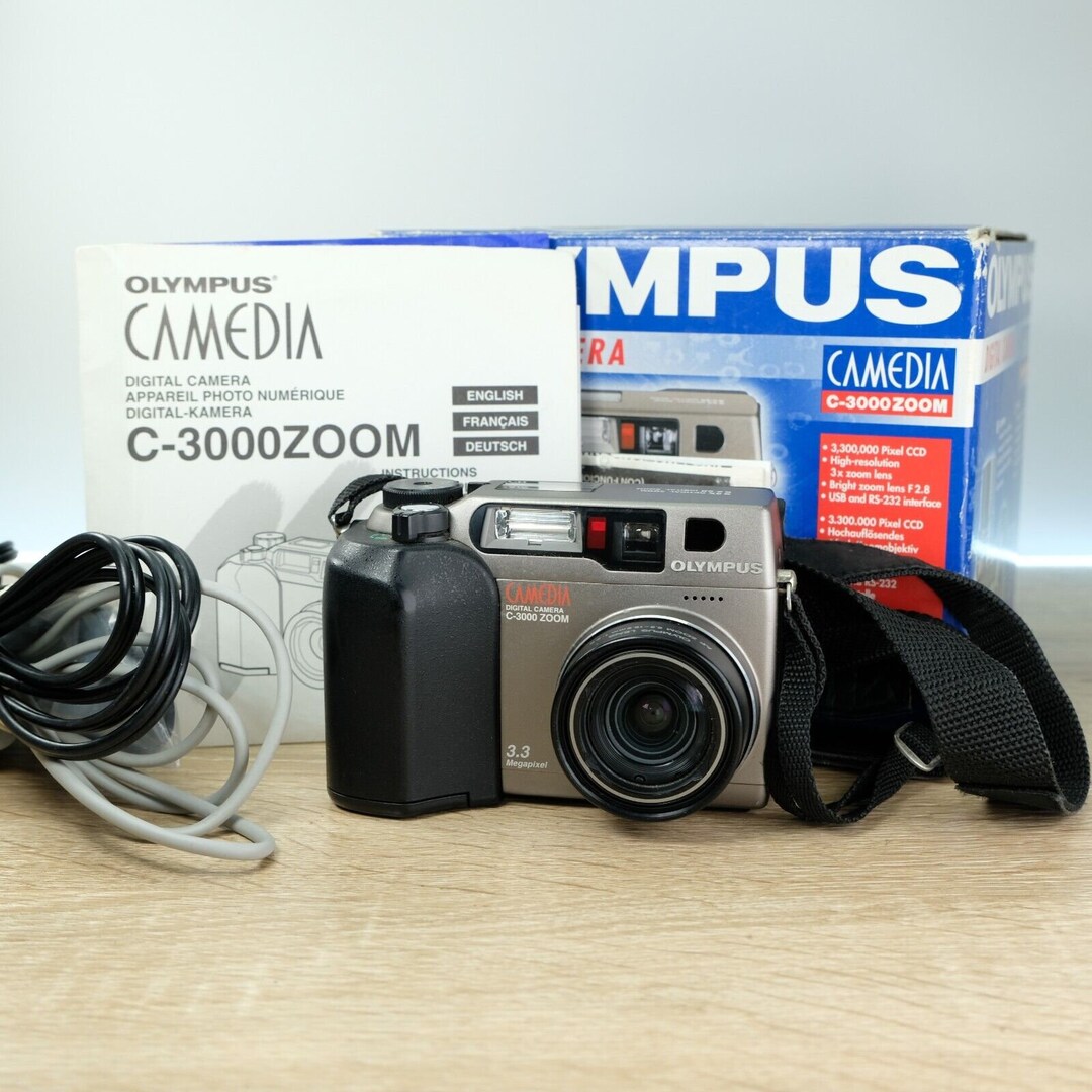 Olympus C3000 Zoom 3.3MP, 1/1.8inch CCD Sensor Vintage Digital Camera Boxed Etsy