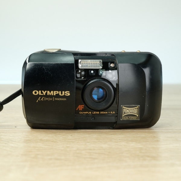 Appareil photo compact Olympus µmju 1 Panorama f/3,5 35 mm Noir