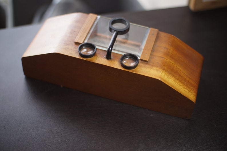 Vintage Photo Negative Slide Viewer Wooden Mirrored Etsy