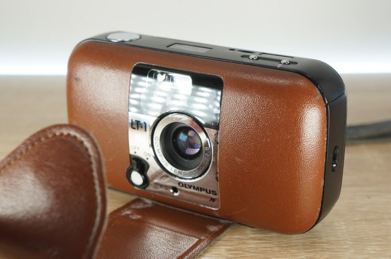 Olympus LT-1 Quartz Date Point & Shoot 35 mm Camera Brown Silver