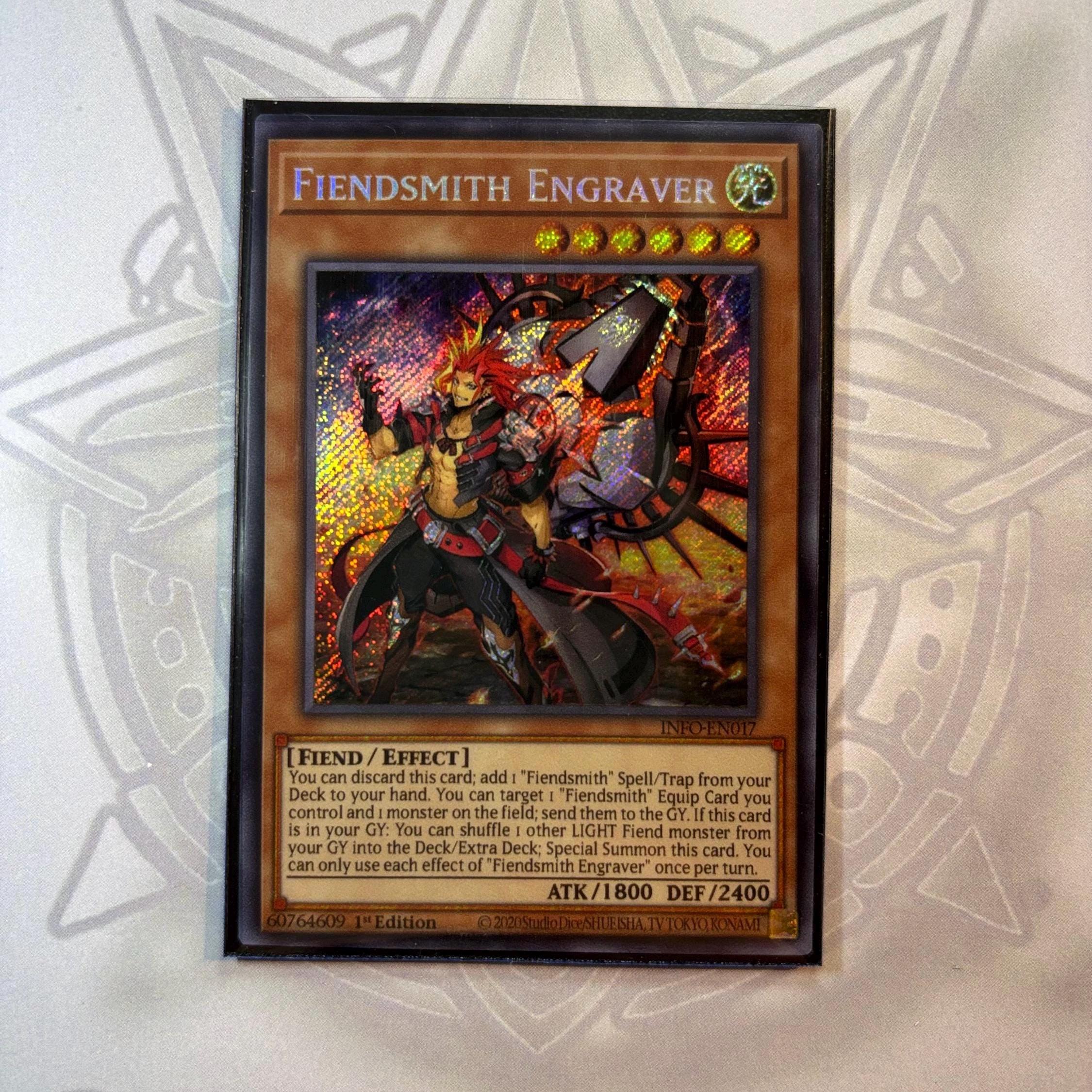 Fiendsmith Engraver -Secret Rare-Common rare- Handmade proxy by CI-Vi-Orica!